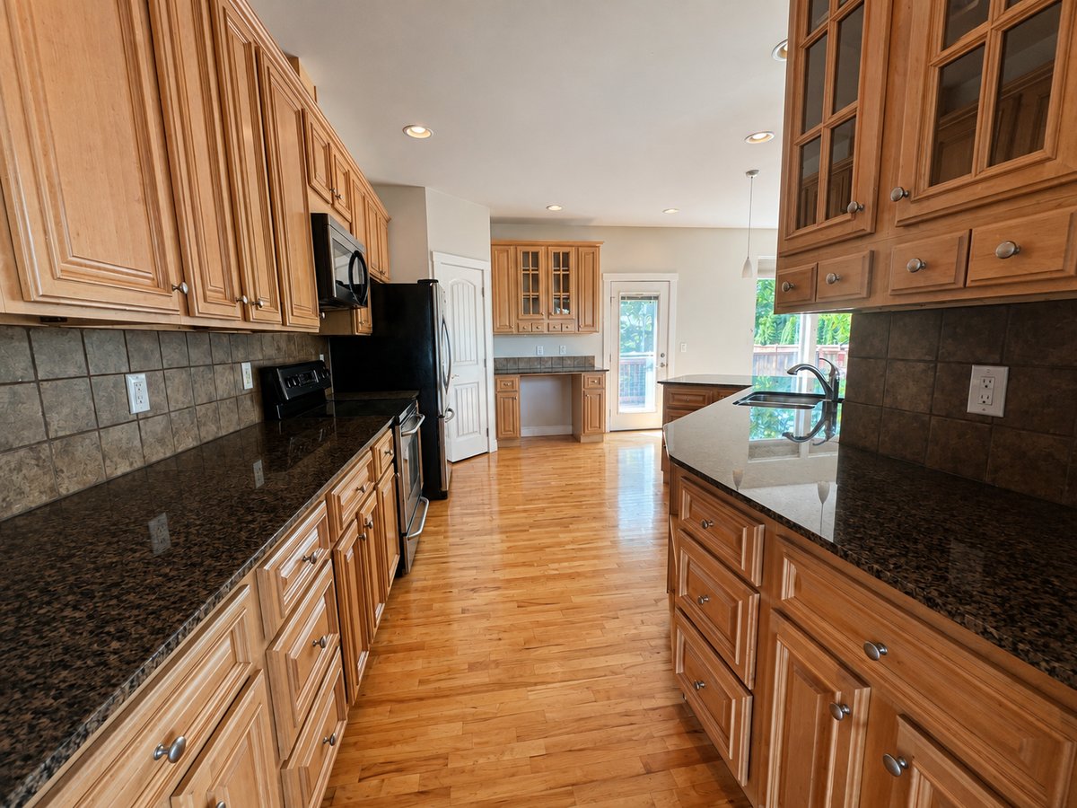 A freshly cleaned kitchen, ready for its close-up
